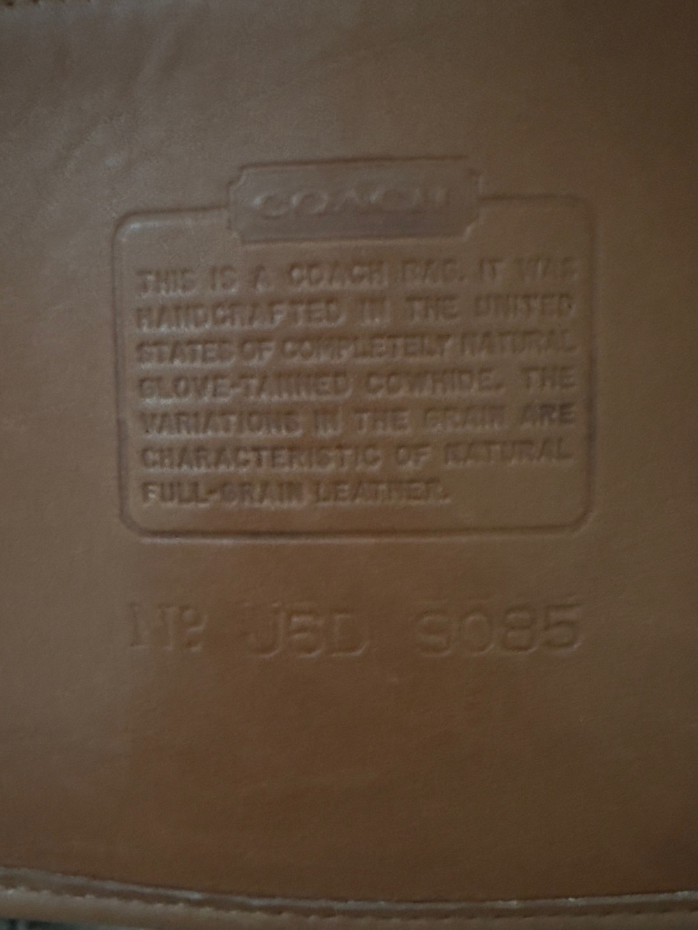 Coach British Tan Vintage Duffle Sac Style # J6D-9085 - Picture 6 of 10